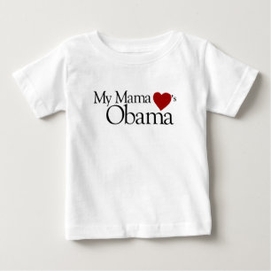 Camiseta Para Bebê Meu Mama Amor Obama