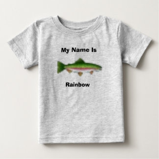 Camiseta Para Bebê Meu nome é, arco-íris