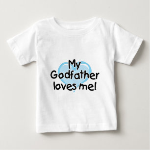 Camiseta Para Bebê Meu padrinho ama-me (o azul)