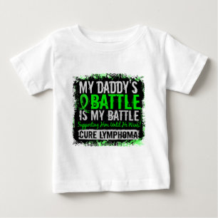 Camiseta Para Bebê Meu pai do linfoma demasiado 2 da batalha