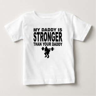 Camiseta Para Bebê Meu pai é mais forte do que seu pai