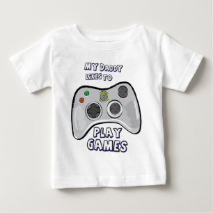 Camiseta Para Bebê Meu pai gosta de jogar jogos!