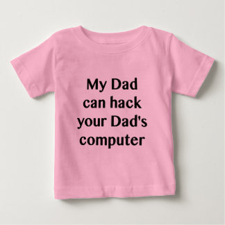 Camiseta Para Bebê Meu Pai Pode Hackear O Seu Fato De Banho Do Comput