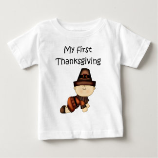 Camiseta Para Bebê Meu Primeiro Garoto de Ação de Graças #2 *T-shirt*