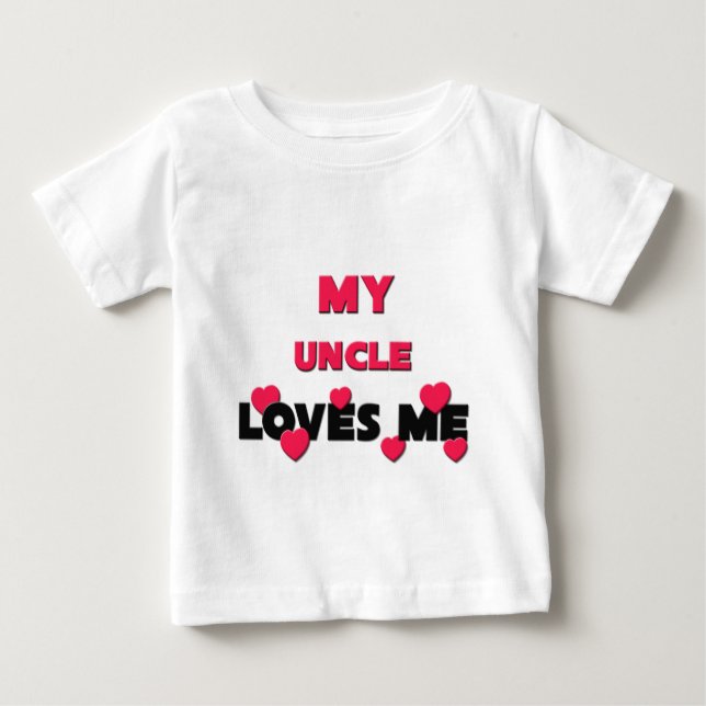 Camiseta Para Bebê Meu tio me ama (Frente)