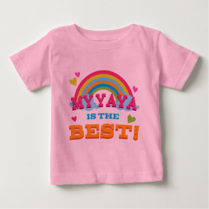 Camiseta Para Bebê Meu Yaya é o melhor