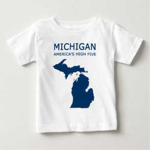 Camiseta Para Bebê Michigan. Os cinco altos de América