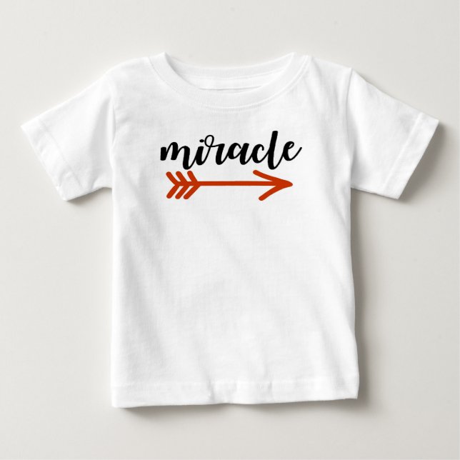 Camiseta Para Bebê Milagre com Seta (Frente)