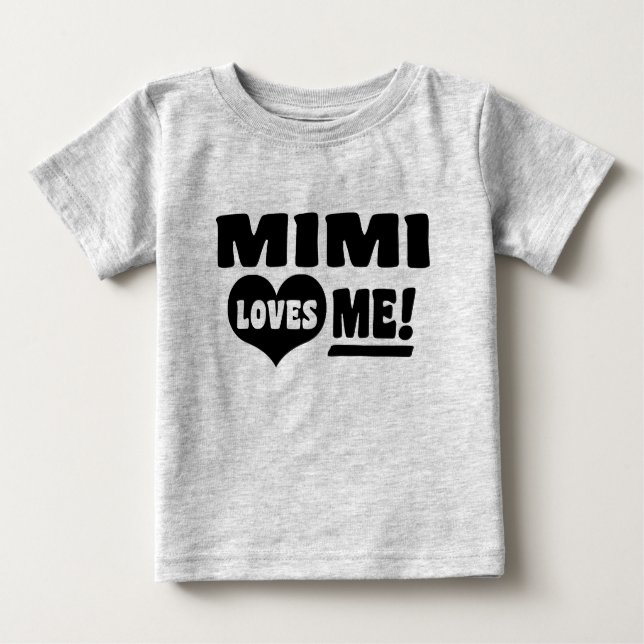 Camiseta Para Bebê Mimi me ama (Frente)