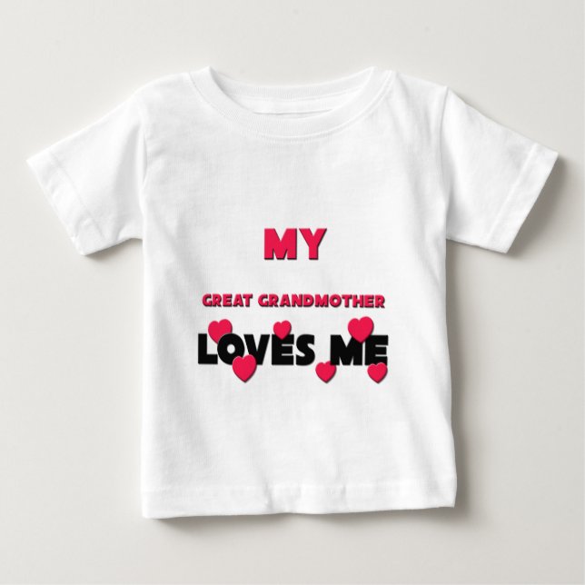 Camiseta Para Bebê Minha avó Excelente me ama (Frente)