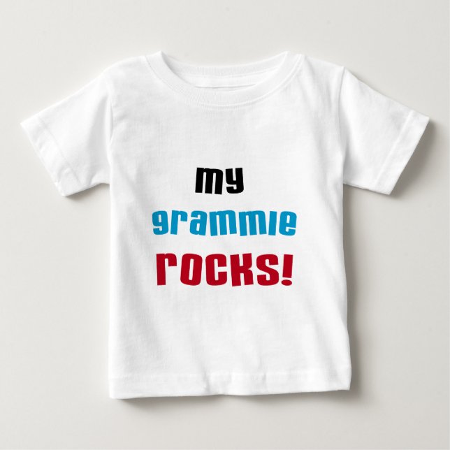 Camiseta Para Bebê Minha avó Rocks T shirts e presentes (Frente)