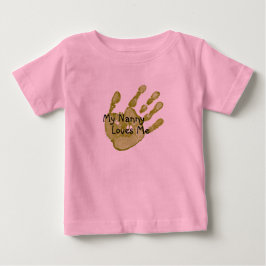 Camiseta Para Bebê "Minha babá me ama"-Verde