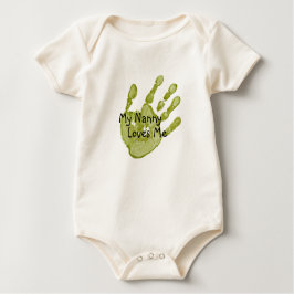 Camiseta Para Bebê "Minha babá me ama"-Verde