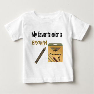 Camiseta Para Bebê Minha cor favorita é Brown