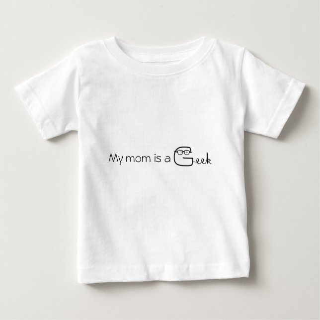 Camiseta Para Bebê Minha mãe é uma Geek (Frente)