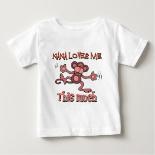 Camiseta Para Bebê Minha Nana ama-me este muito