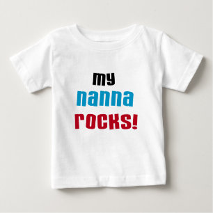Camiseta Para Bebê Minha Nanna Rocks T shirts e presentes