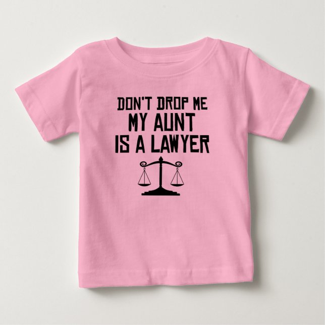 Camiseta Para Bebê Minha Tia É Advogada (Frente)