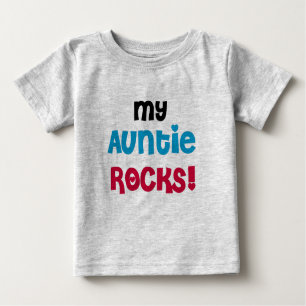 Camiseta Para Bebê Minha tia Rocks