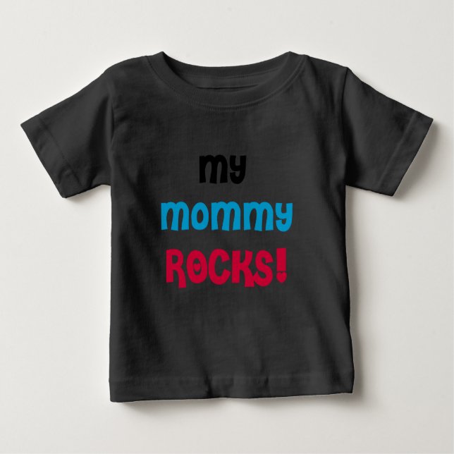 Camiseta Para Bebê Minhas rochas das mamães (Frente)