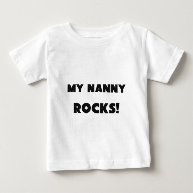 Camiseta Para Bebê MINHAS ROCHAS do baby-sitter! (Frente)