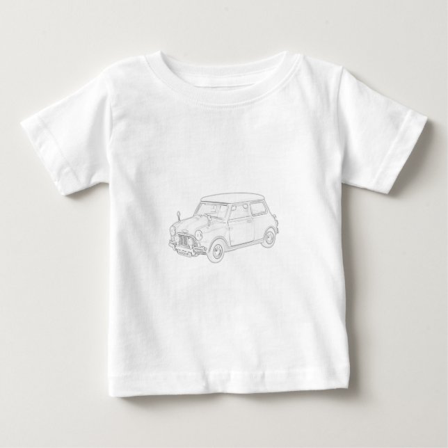 Camiseta Para Bebê Mini Cooper (Frente)