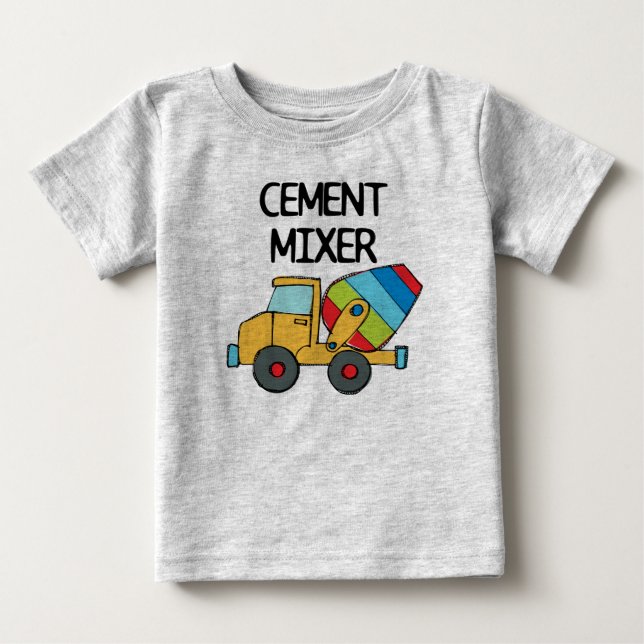 Camiseta Para Bebê Misturador de Cimentos (Frente)