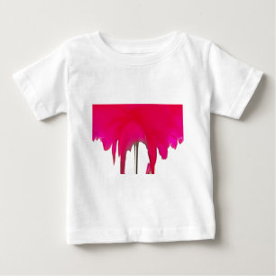 Camiseta Para Bebê Momento Capturado: Uma Elegância Petal Rosa vermel