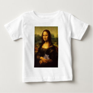 Camiseta Para Bebê Mona Lisa Com Hamster