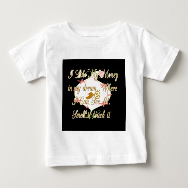 Camiseta Para Bebê Money Bag Dream Design (Frente)