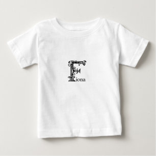 Camiseta Para Bebê Monograma extravagante: Fiona