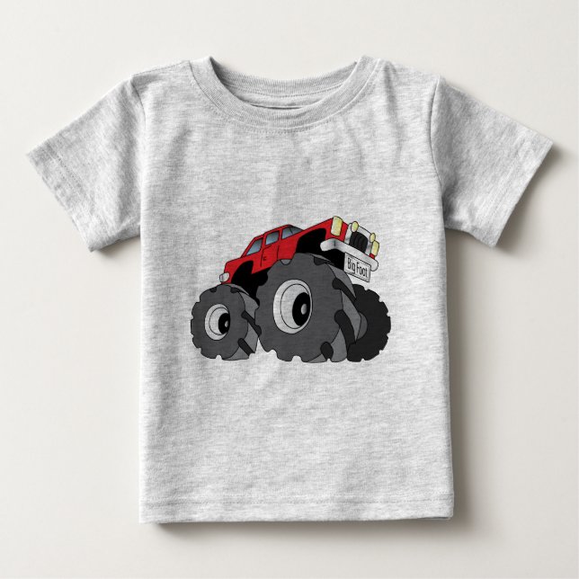 Camiseta Para Bebê Monster truck (Frente)