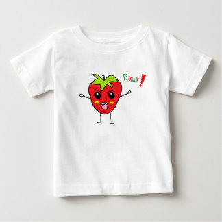 Camiseta Para Bebê Monstro da morango