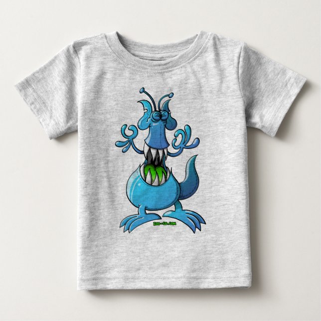 Camiseta Para Bebê Monstro Extraterrestre (Frente)