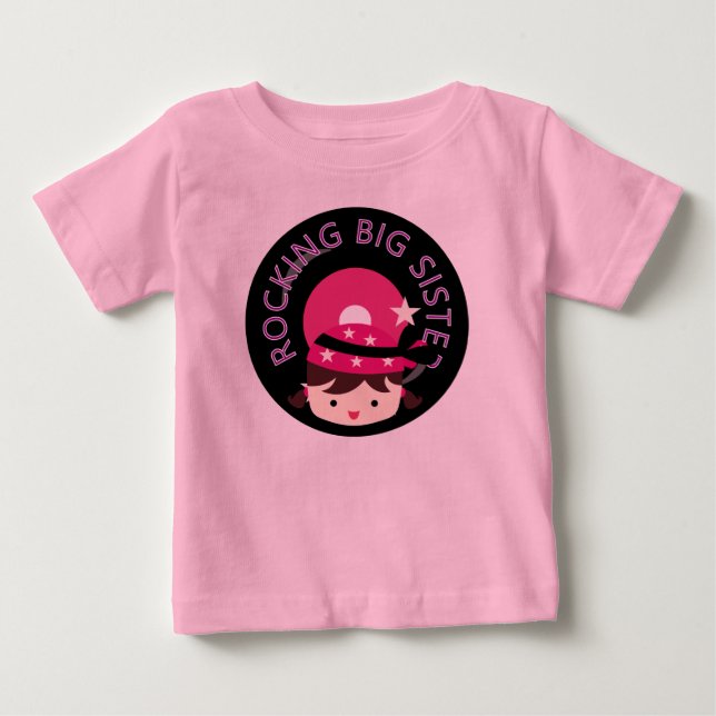 Camiseta Para Bebê Morena Sensacional Irmã Mais Velha (Frente)