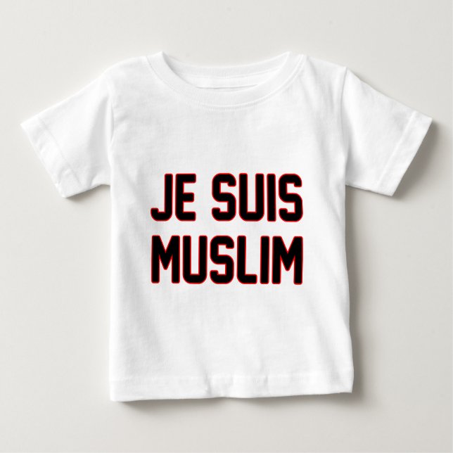 Camiseta Para Bebê Muçulmanos de Je Suis (Frente)