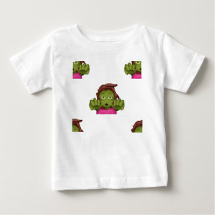 Camiseta Para Bebê mulher zombie emoji