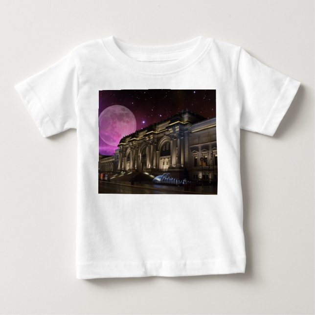 Camiseta Para Bebê Museu Metropolitano do Spacey (Frente)