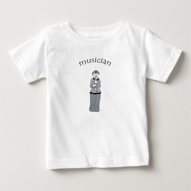 Camiseta Para Bebê músico (Frente)