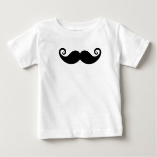 Camiseta Para Bebê Mustache Mania