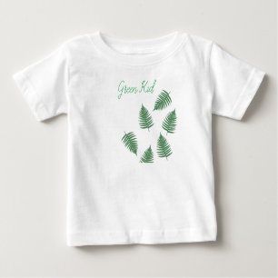 Camiseta Para Bebê Na moda Green Kid Lucky Fern Bebê Roupa