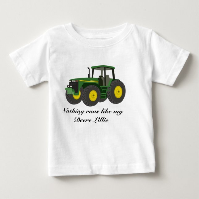 Camiseta Para Bebê Nada funciona como a minha Deere (Frente)