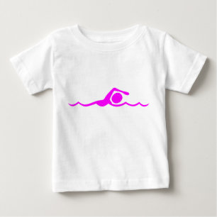 Camiseta Para Bebê Nadagem: Magenta