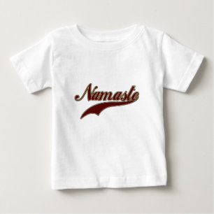 Camiseta Para Bebê Namaste Stylish Red Burgundy