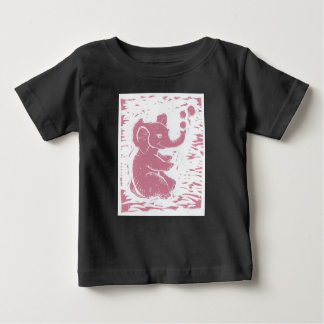 Camiseta Para Bebê Namorado de Elefante Rosa