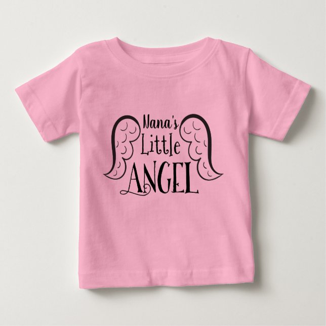 Camiseta Para Bebê Nana's Little Angel (Frente)