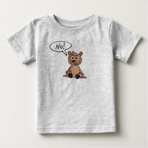 Camiseta Para Bebê Não! Urso