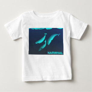 Camiseta Para Bebê Narwhal