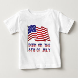 Camiseta Para Bebê nascer no 4o julho