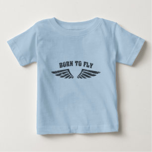 Camiseta Para Bebê Nascer Para Asas De Voo